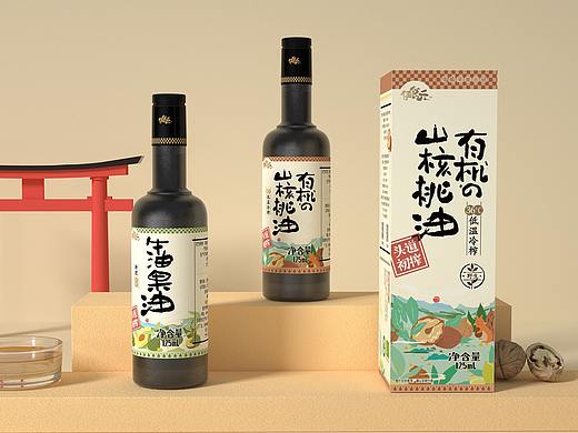 五克氮²×日式有机食用油  包装设计