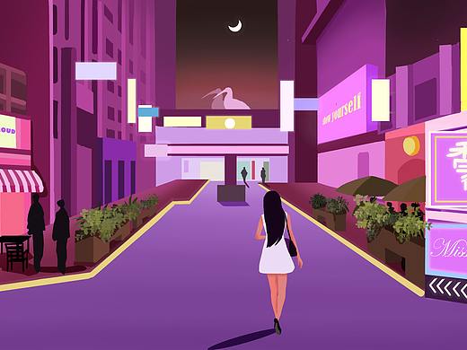 建筑夜景（個人主頁-ZNTg0MjQ3MzI=） - 商業(yè)插畫 - 站酷設計師柒八五原創(chuàng)素材 - 站酷ZCOOL