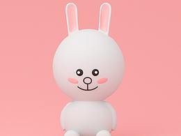 C4D 臨模-小白兔 練習(xí)作品