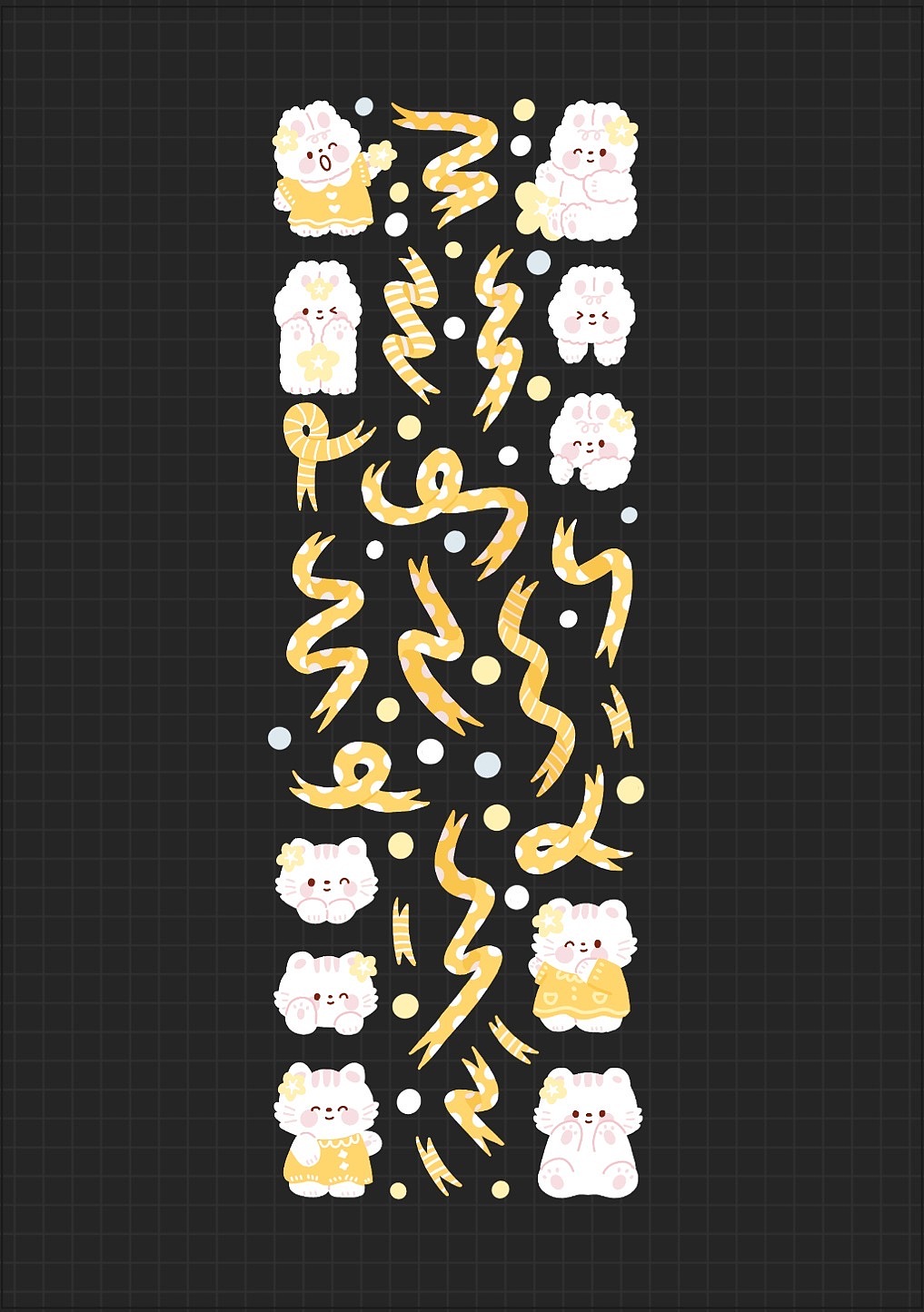 咕卡贴纸|丝带兔兔（图ZMzA3NTAyNDcy） - 商业插画 - 站酷设计师爱学习的哈鲁酱原创素材 - 站酷ZCOOL