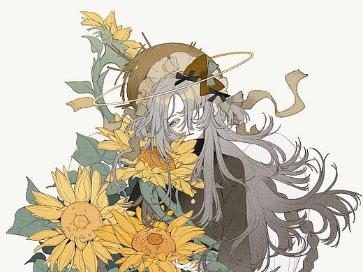 《少女与花》猫饼猫病