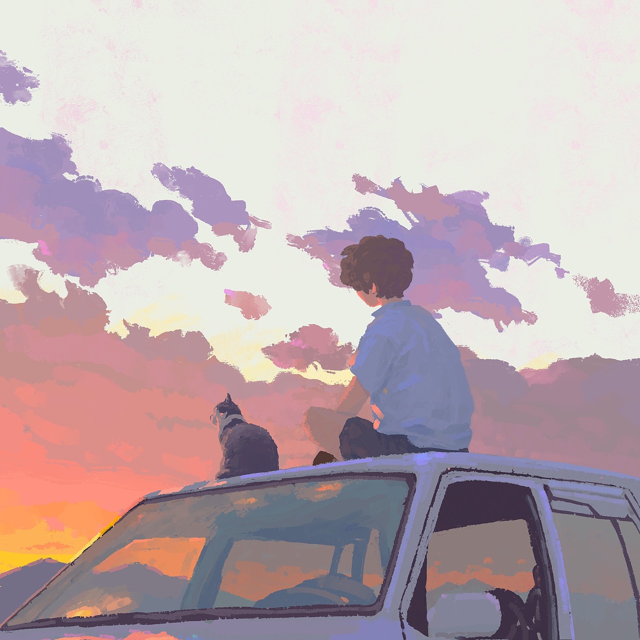 近期原创插画 云系列（图ZMzM2NzYxNzY0） - 创作习作 - 站酷设计师肌肉没什么篮子用原创素材 - 站酷ZCOOL