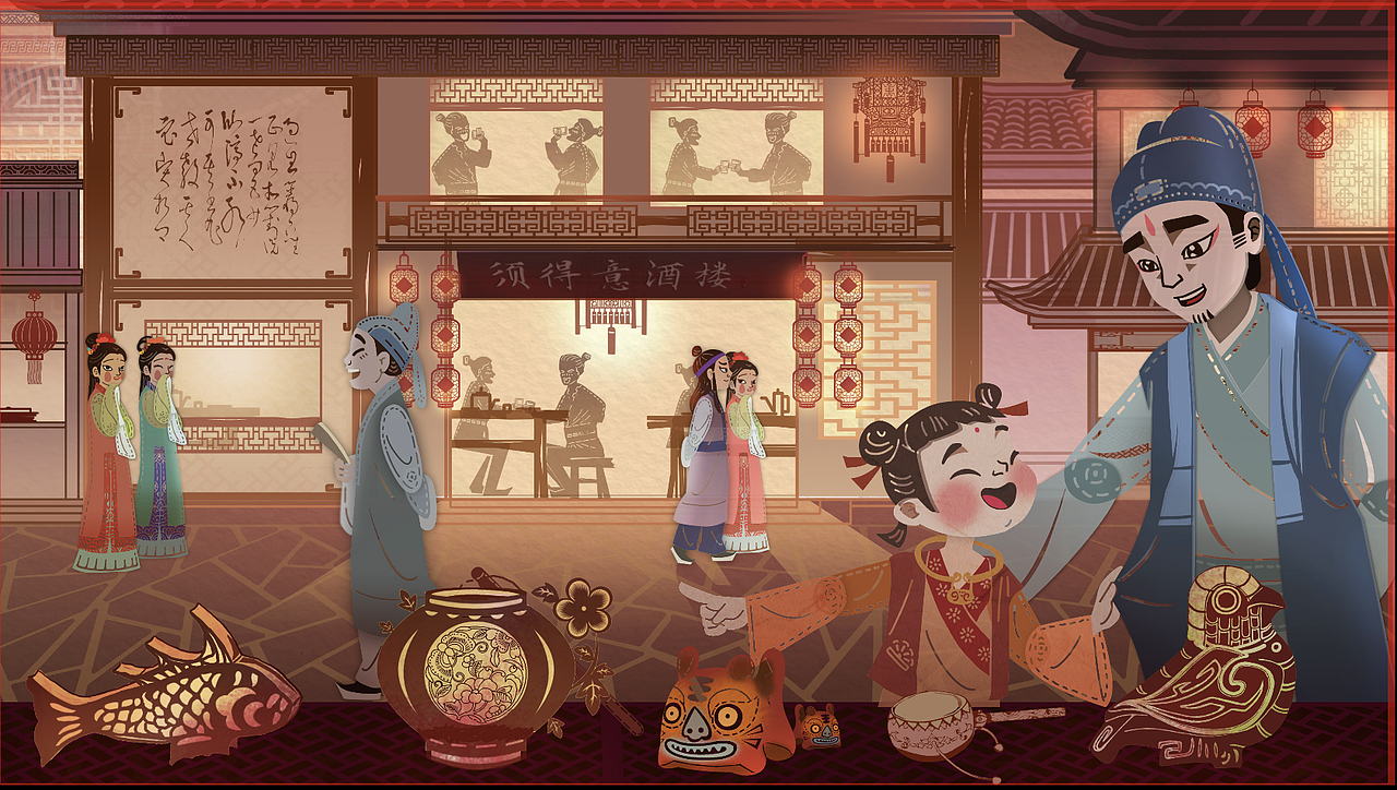伊利·皮影古风动画《舒化篇》（图ZMzM0MjI4NzMy） - 动画片 - 站酷设计师青芥制作WASABI原创素材 - 站酷ZCOOL