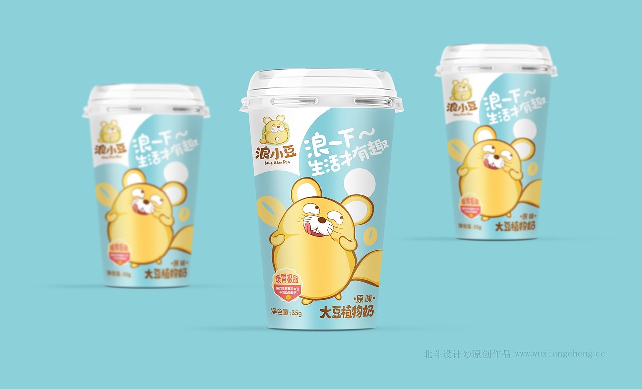 浪小豆大豆奶包装设计
