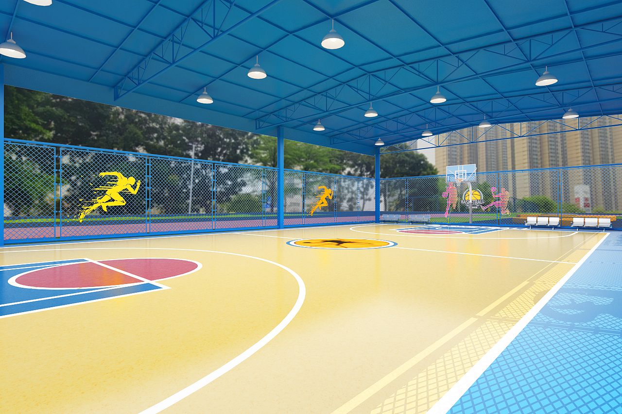户外篮球场