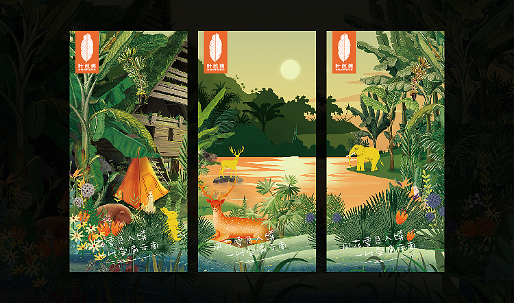 寻味雨林——一叶尝遍云南插画设计