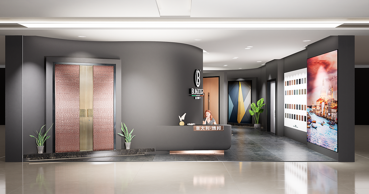 意大利·博邦装甲门-品牌门店（图ZMzQ3ODgyMTY0） - 商业空间设计 - 站酷设计师加州旅者原创素材 - 站酷ZCOOL