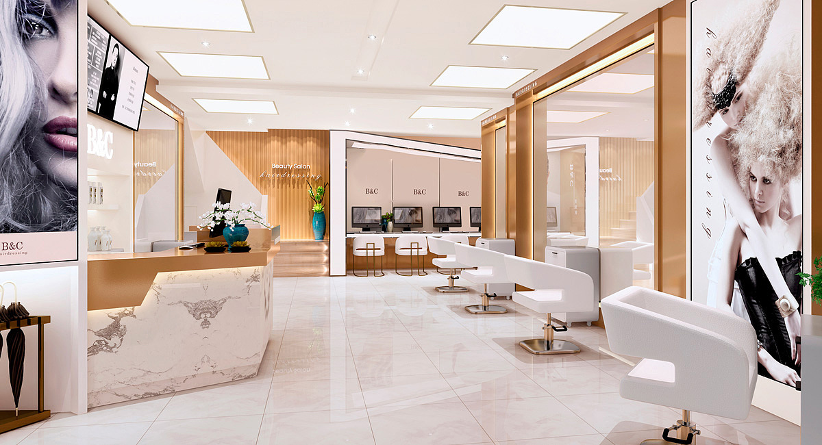 B&C美发沙龙-理发店空间设计
