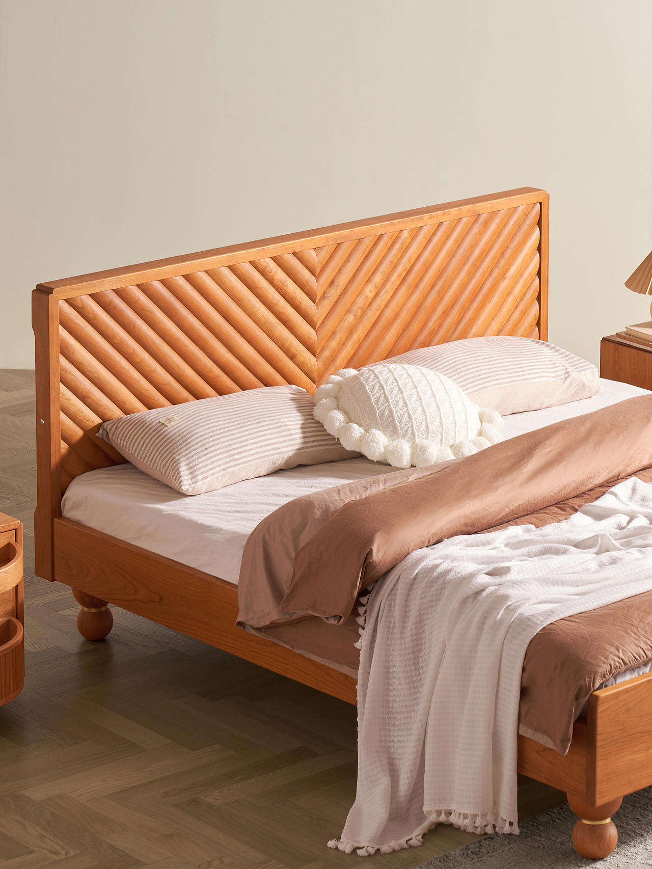 家具产品设计——东篱床,床头柜