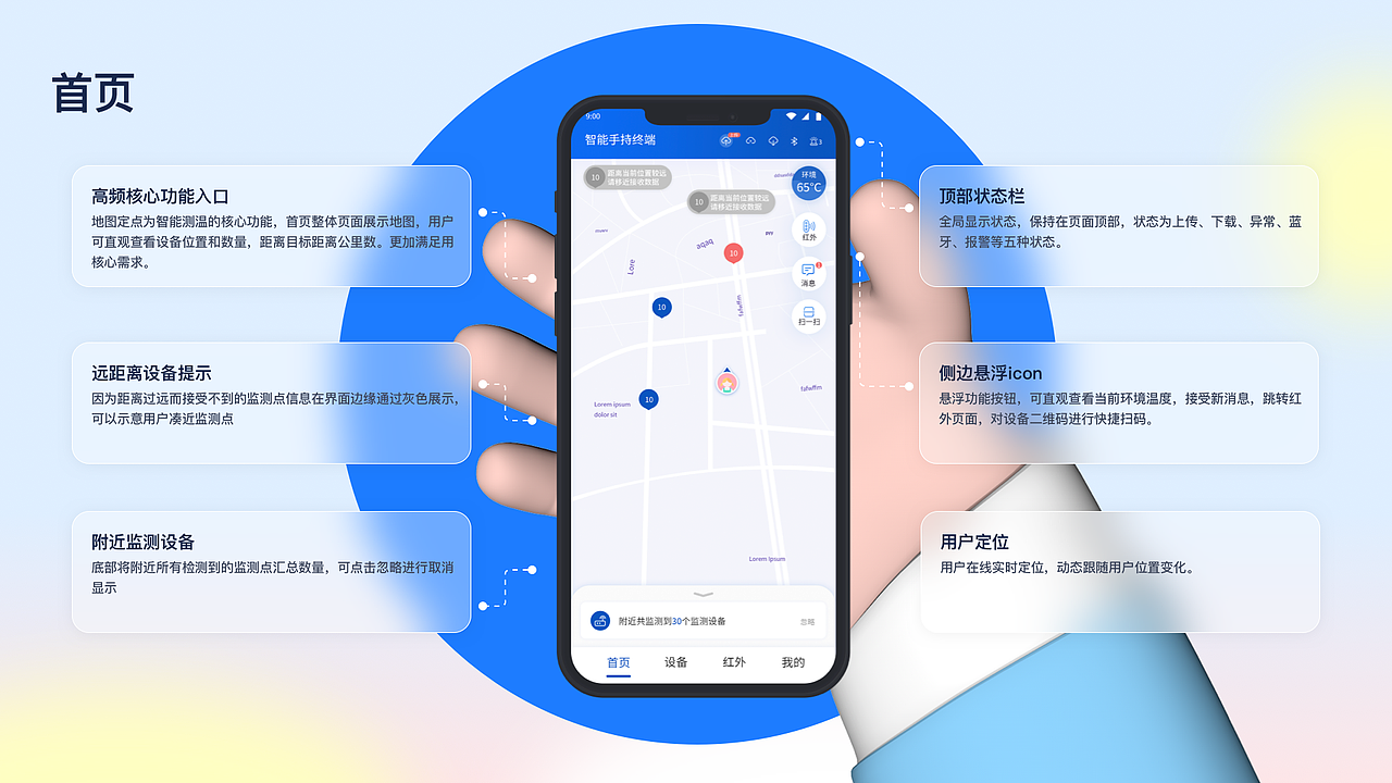 智能测温移动端（图ZMzIzMjI5MjA0） - APP界面 - 站酷设计师妖怪创想原创素材 - 站酷ZCOOL