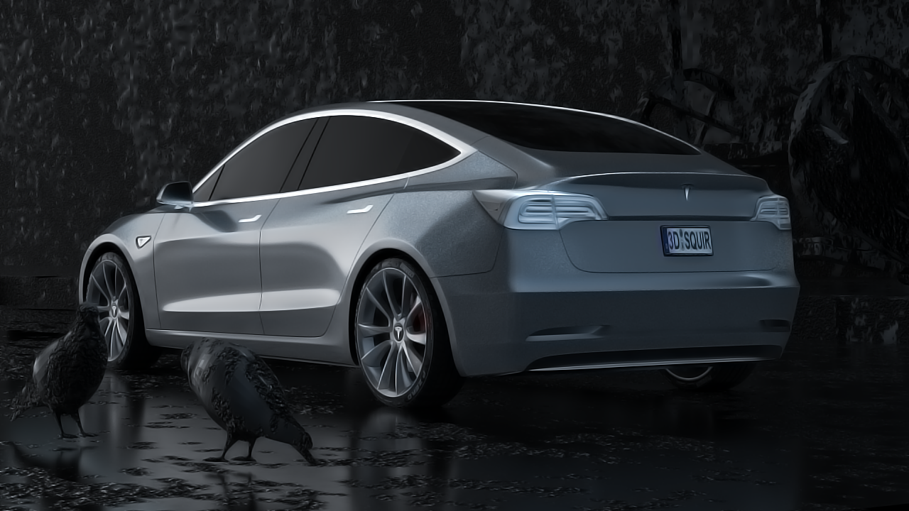 特斯拉场景渲染