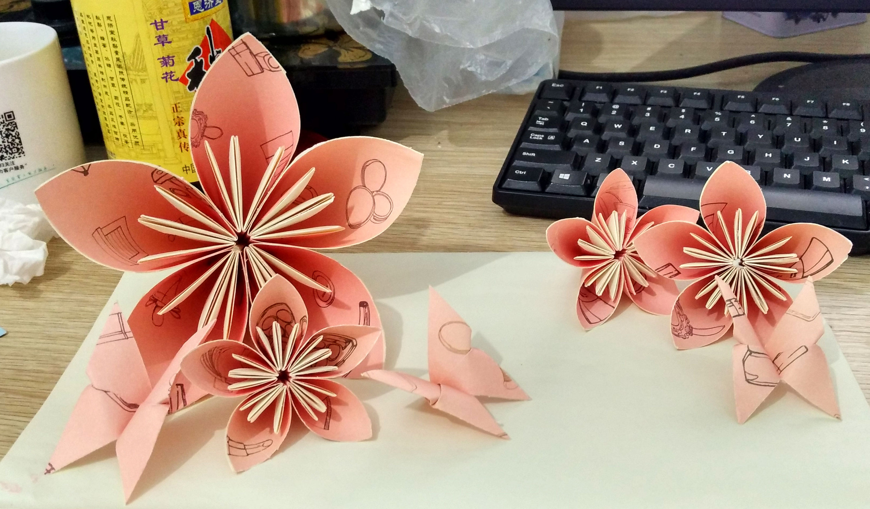 樱花折纸作品图片