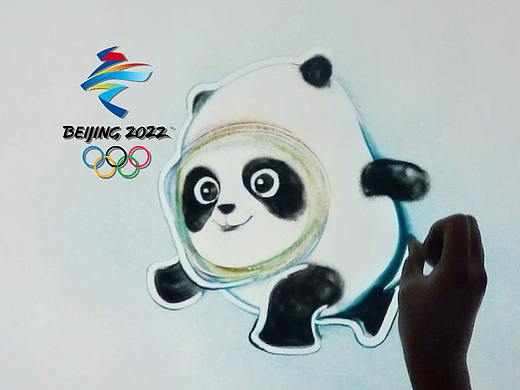 冰墩墩玩冰壶（个人主页-ZNTc4NzQwNjA=） - 绘画 - 站酷设计师高洁GaoJie原创素材 - 站酷ZCOOL