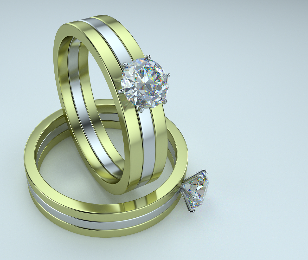 钻戒 建模 渲染