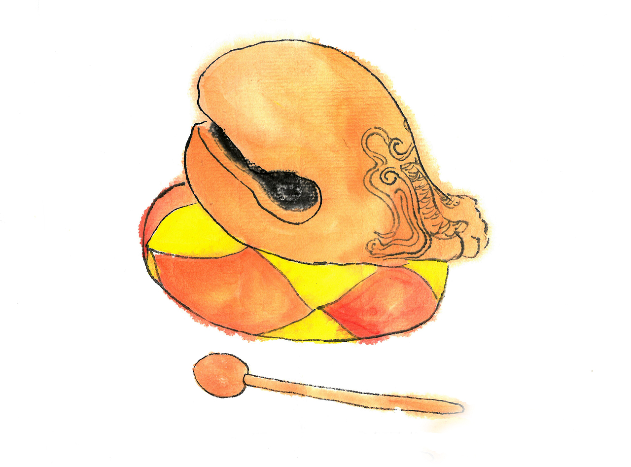 木鱼:起香,止静,开静,抽解敲用.