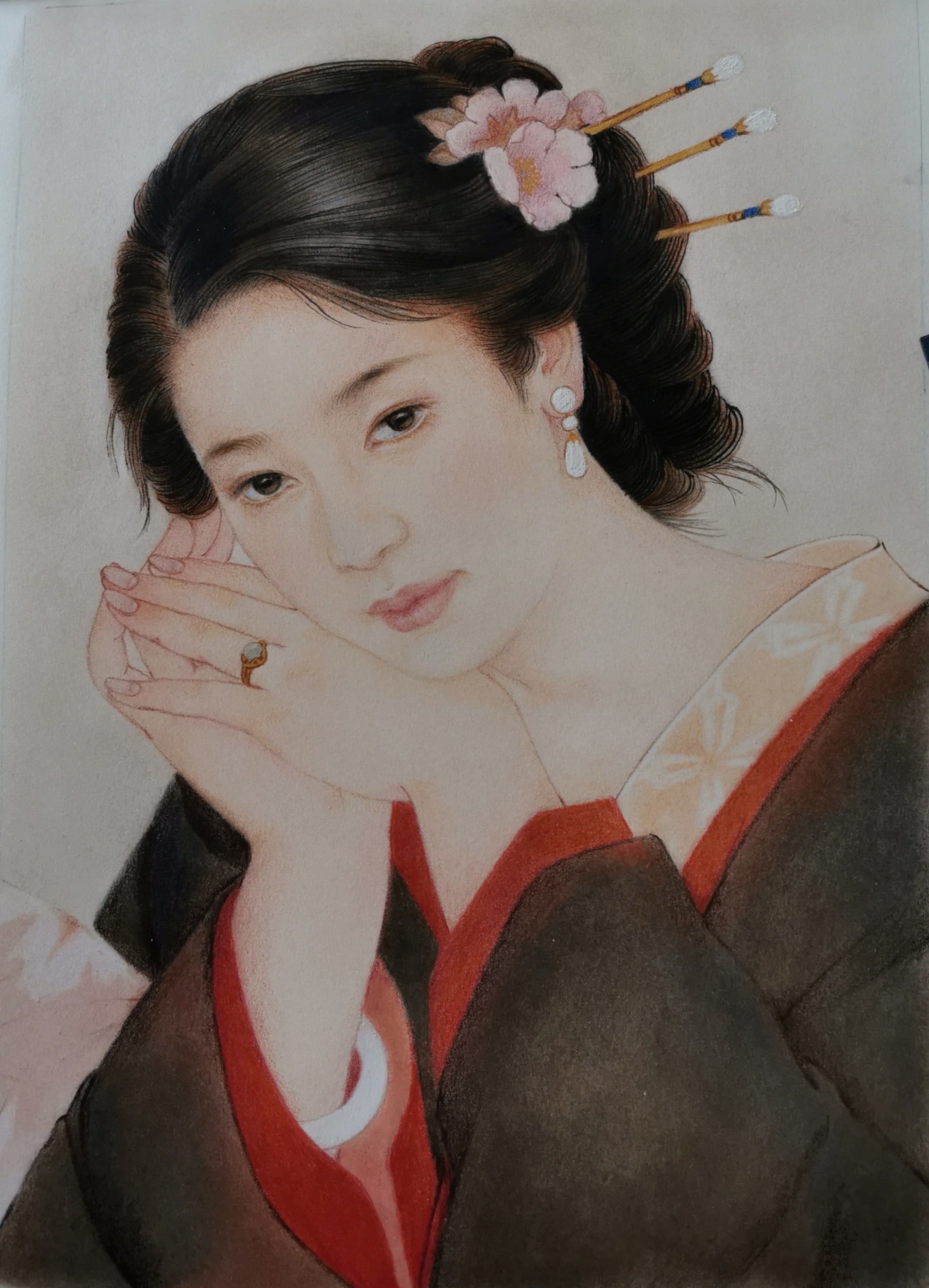 古风仕女图|纯艺术|绘画|盛世江山 - 临摹作品 - 站酷 (zcool)