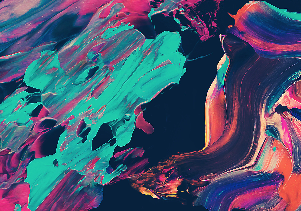 高清油彩流动背景