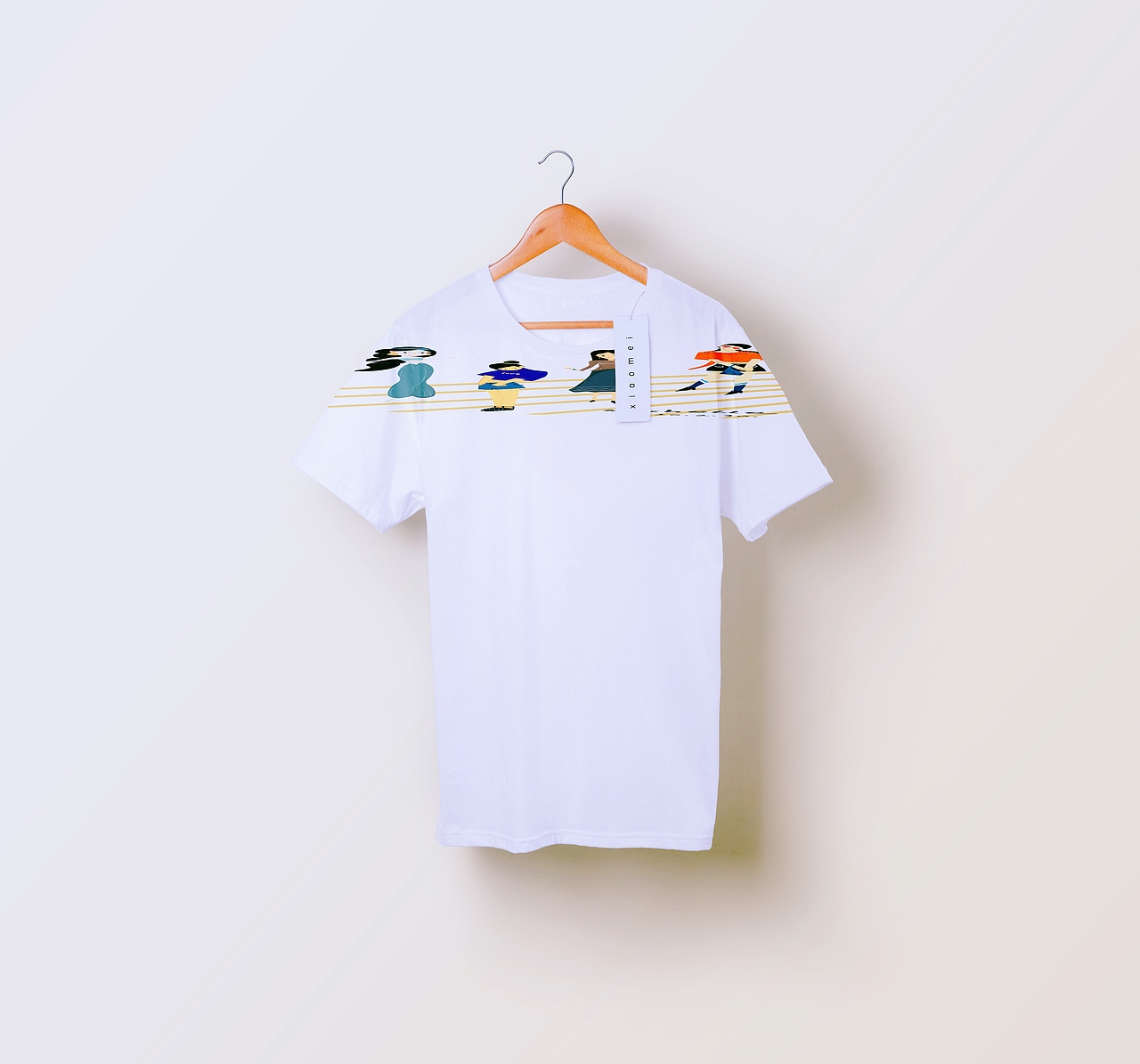 手绘插画T恤（图ZMTk3NjM2MTQ4） - 休闲/流行服饰 - 站酷设计师小美搞设计原创素材 - 站酷ZCOOL