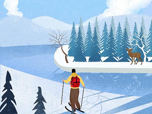 冬季的節(jié)氣插畫（個人主頁-ZNDUzMTk2Njg=） - 商業(yè)插畫 - 站酷設計師荔枝靜原創(chuàng)素材 - 站酷ZCOOL