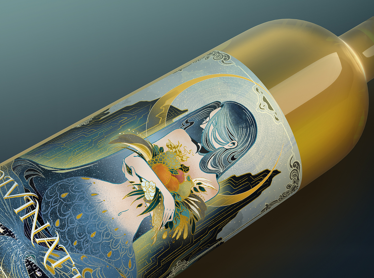 Divination 酒瓶包装插画