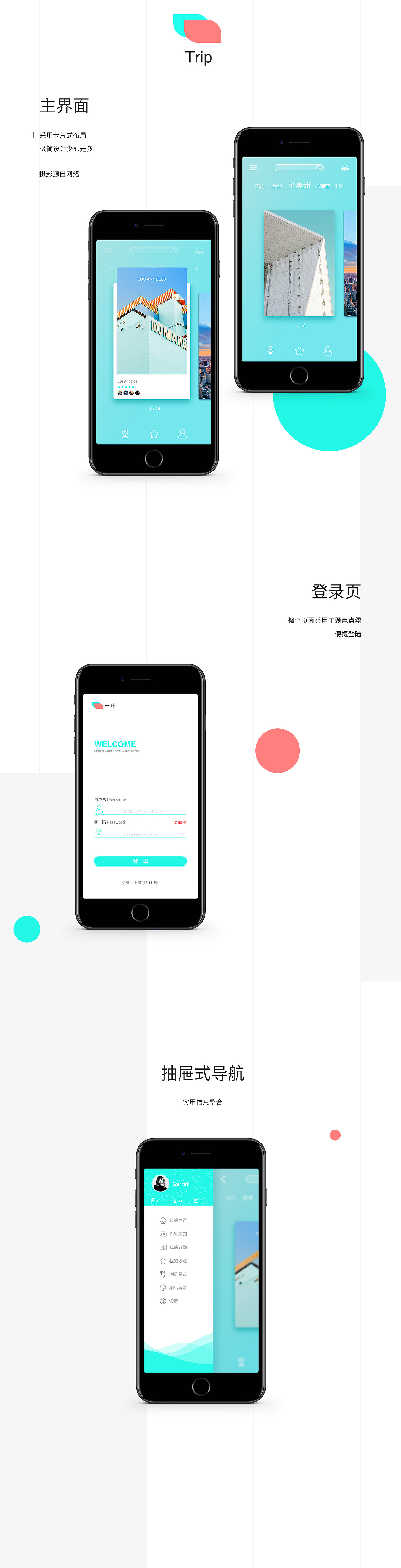 Trip App界面展示（图ZMTE2ODU3ODE2） - APP界面 - 站酷设计师Garretying原创素材 - 站酷ZCOOL