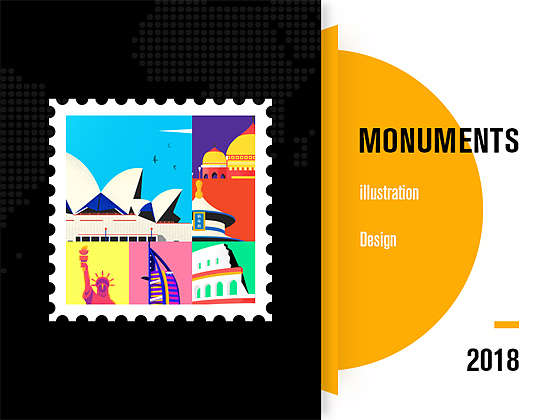 MONUMENTS系列插画（图ZMTMyOTMzODAw） - 艺术插画 - 站酷设计师梦猴传媒原创素材 - 站酷ZCOOL