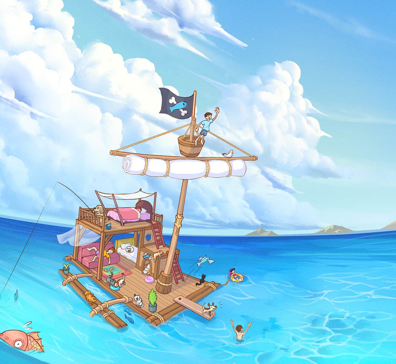 夏日幻想（图ZMjYzMzAwNDg4） - 创作习作 - 站酷设计师啊炜炜仔原创素材 - 站酷ZCOOL