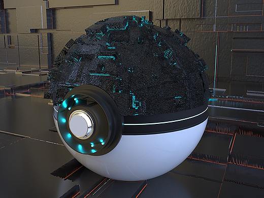 Pokemon精灵宝可梦-精灵球【C4D-OC练习】（个人主页-ZMzYwODA5NjQ=） - 其他三维 - 站酷设计师这名字好美原创素材 - 站酷ZCOOL