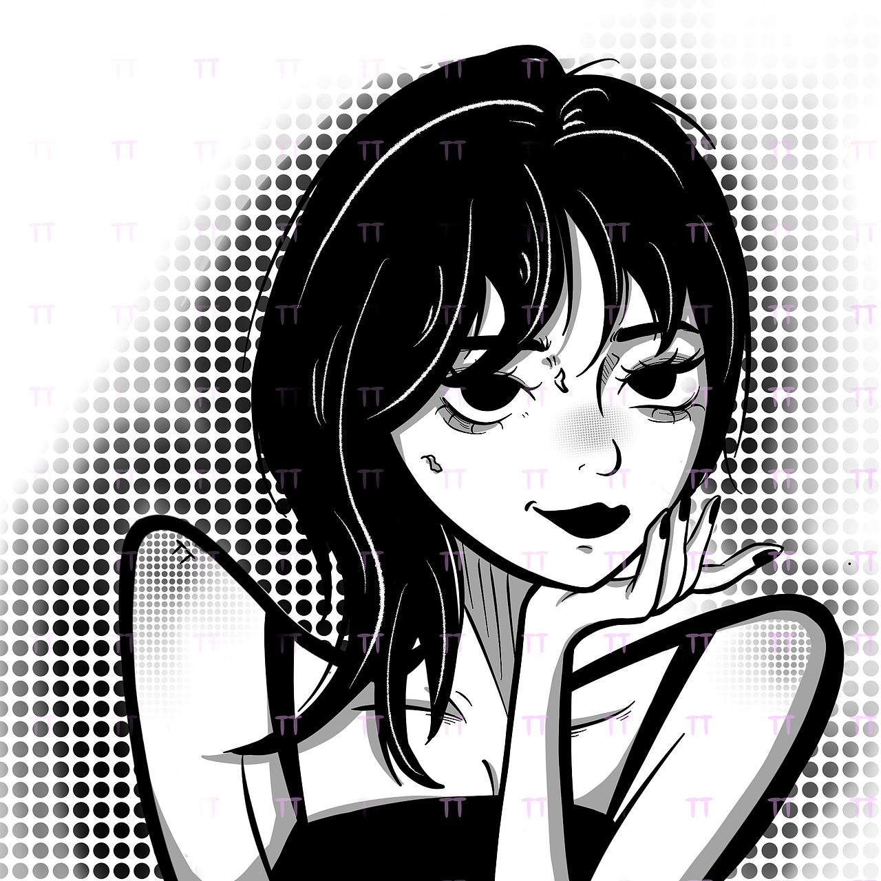 黑白波普头像约稿（图ZMjY0NTQwNjc2） - 其他动漫 - 站酷设计师甜甜子_原创素材 - 站酷ZCOOL