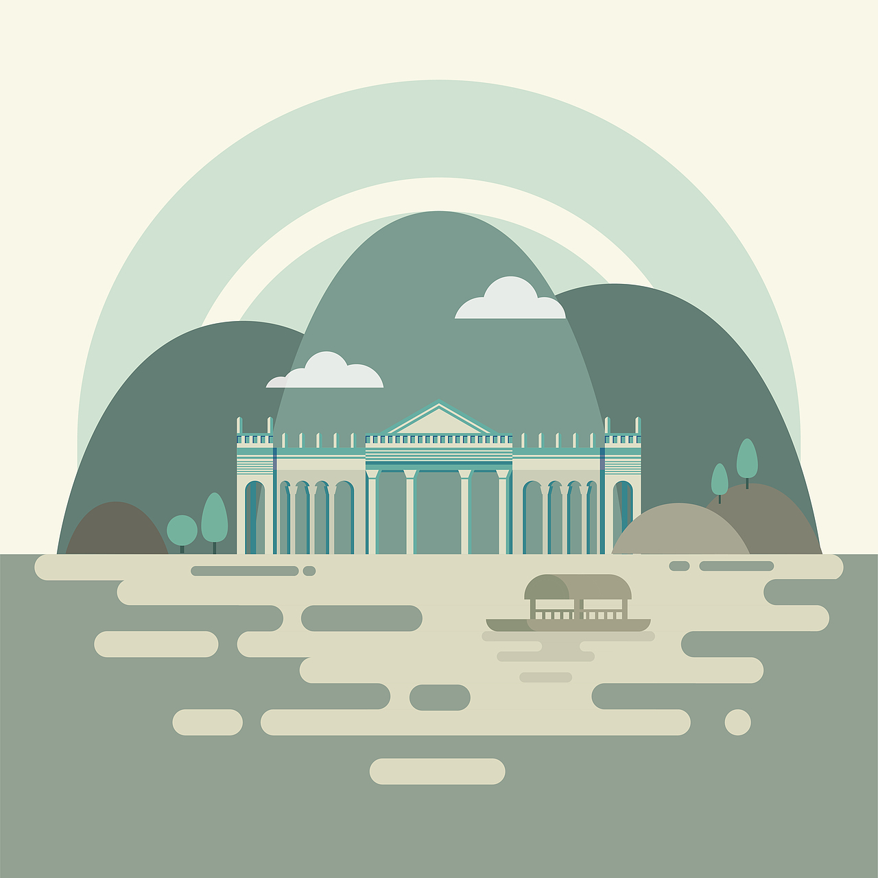 羊城新八景-AI插画