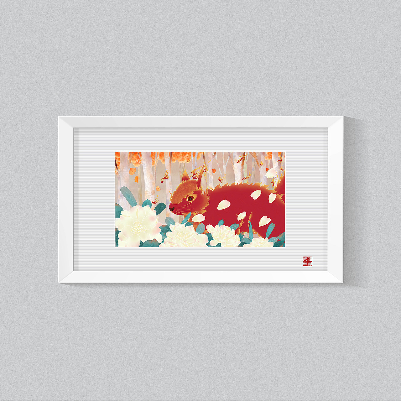 《中国神怪》系列插画作品——火光兽