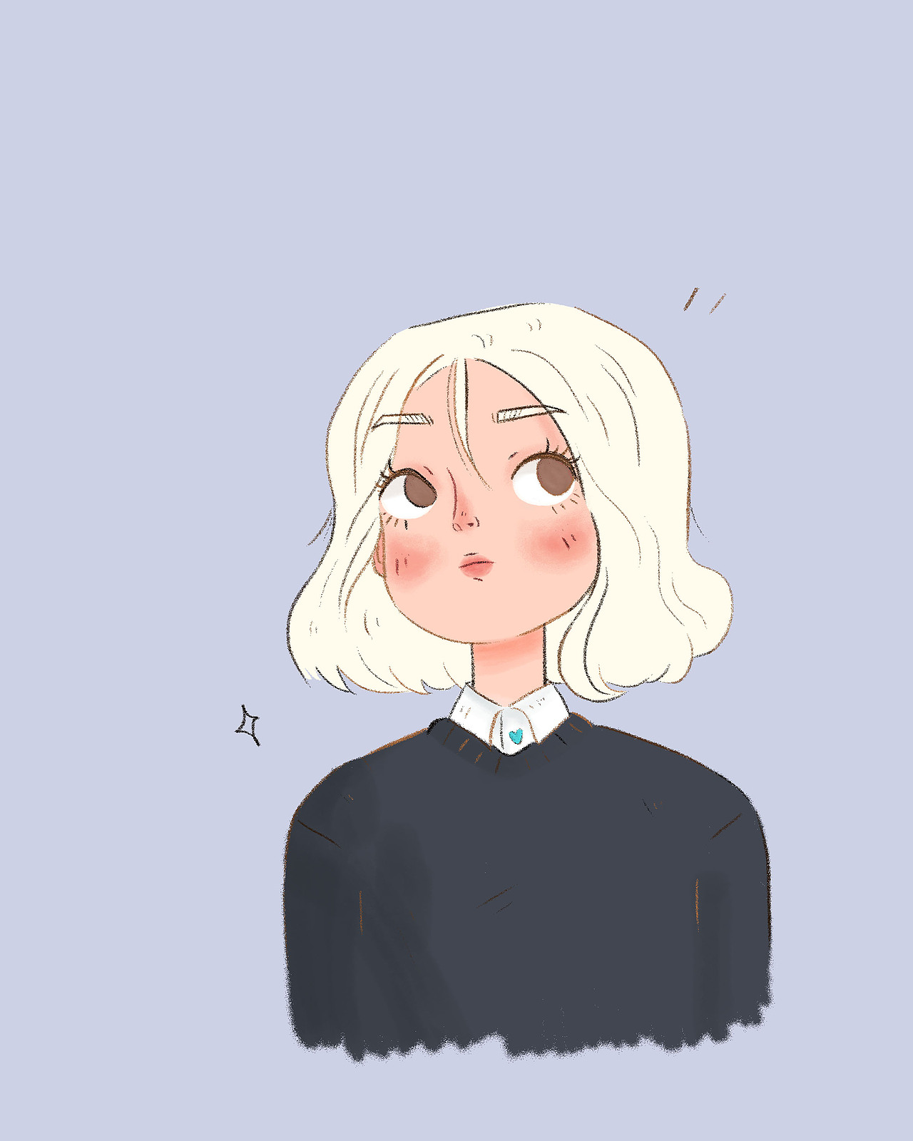 插画头像练习（图ZMjE5Njc0MDE2） - 创作习作 - 站酷设计师月亮不亮了原创素材 - 站酷ZCOOL