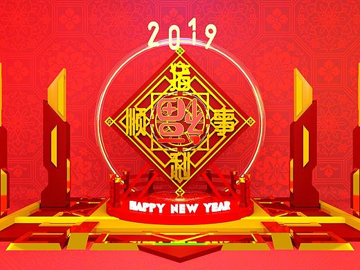2019-猪事顺利-新年壁纸设计