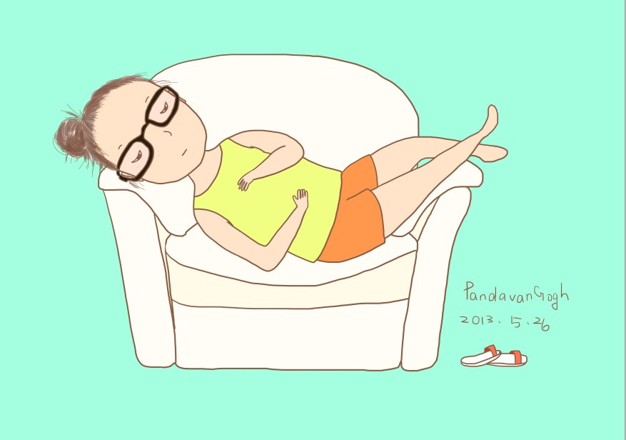 周末~就是摊在沙发上吹风扇吃冰糕外加不停的换台