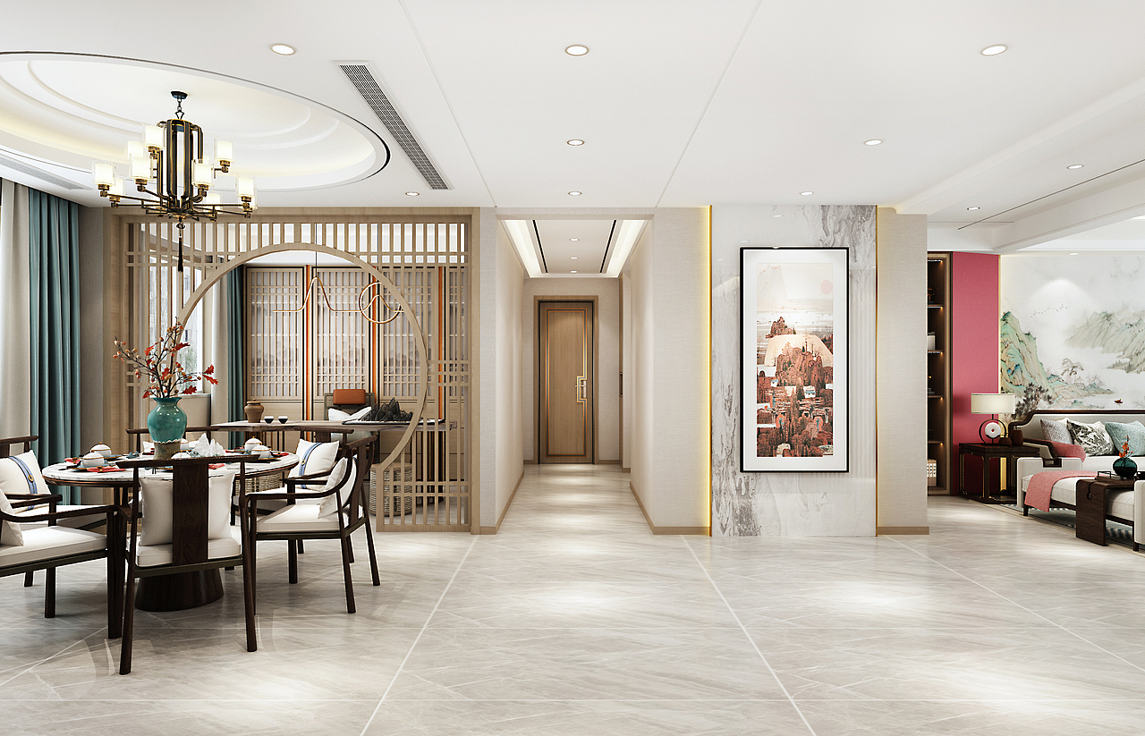 天泰滟澜公馆 160洋房中式设计