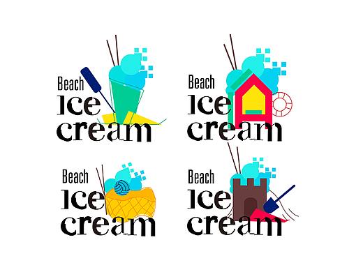 Beach Ice Cream（個人主頁-ZMzY3NDUxNTY=） - 包裝 - 站酷設計師阿阿啊啾原創(chuàng)素材 - 站酷ZCOOL
