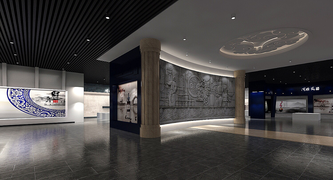 文化展厅3d效果图设计