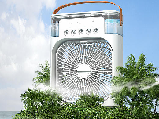 C4D小风扇场景。