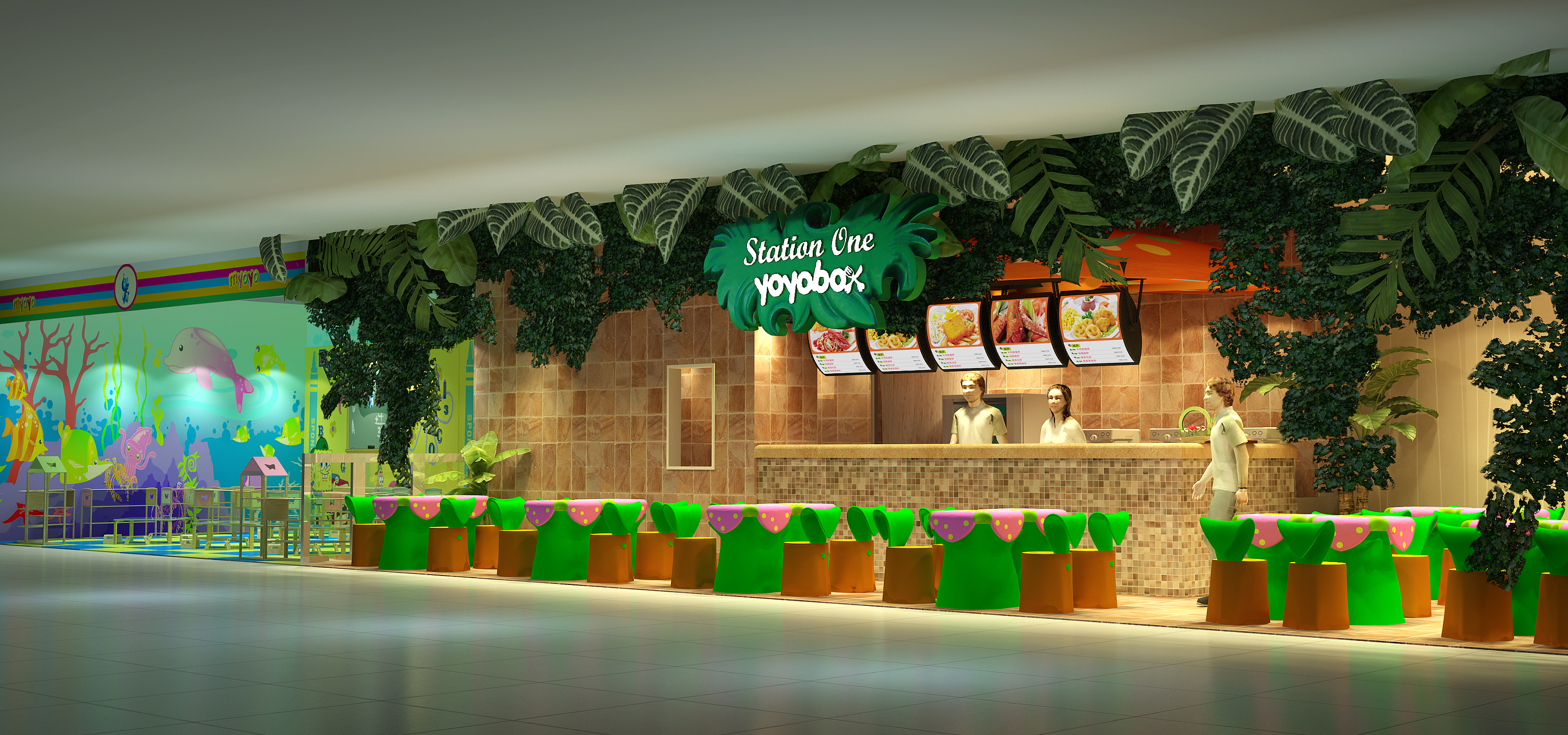 热带雨林风格主题餐厅设计