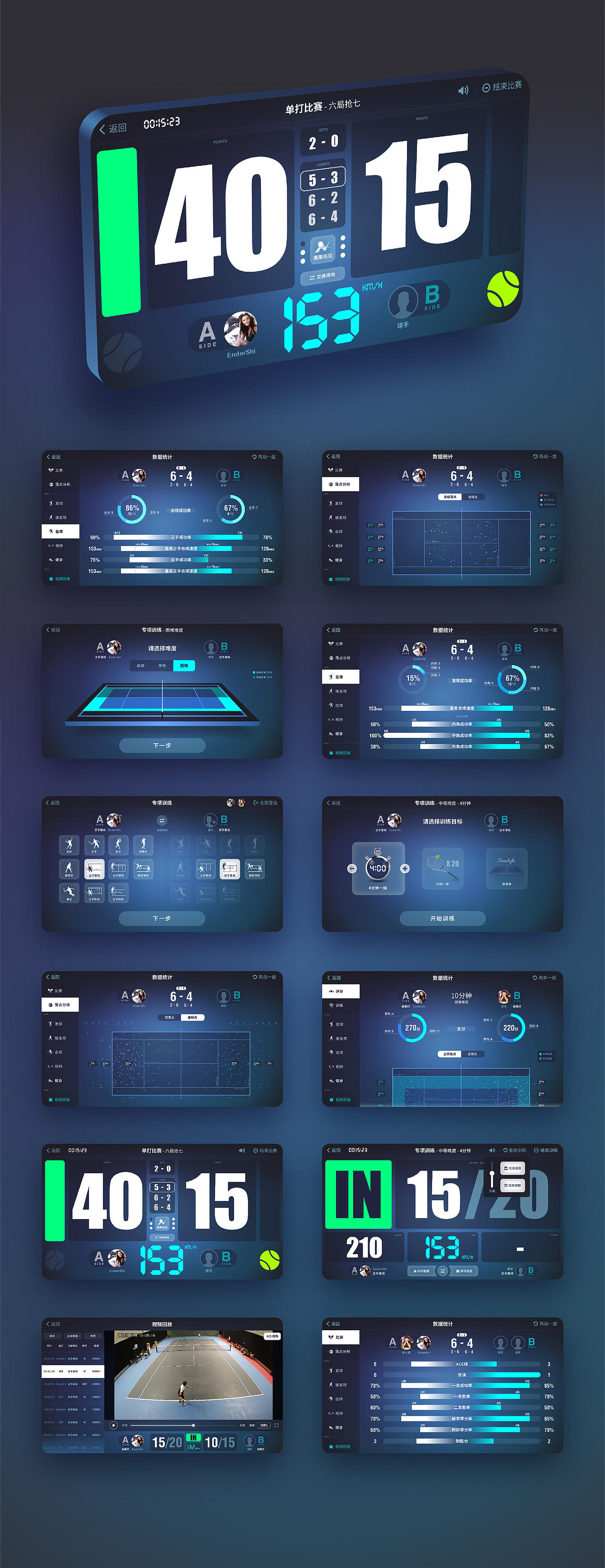 智能网球机器人UI（图ZMjM3MDM5NTMy） - 其他UI - 站酷设计师阿施__AShi原创素材 - 站酷ZCOOL