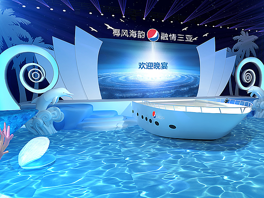 年前咕咕咕z空间-舞台美术赣榆吾悦广场 主题盛世起航 船舞美设计