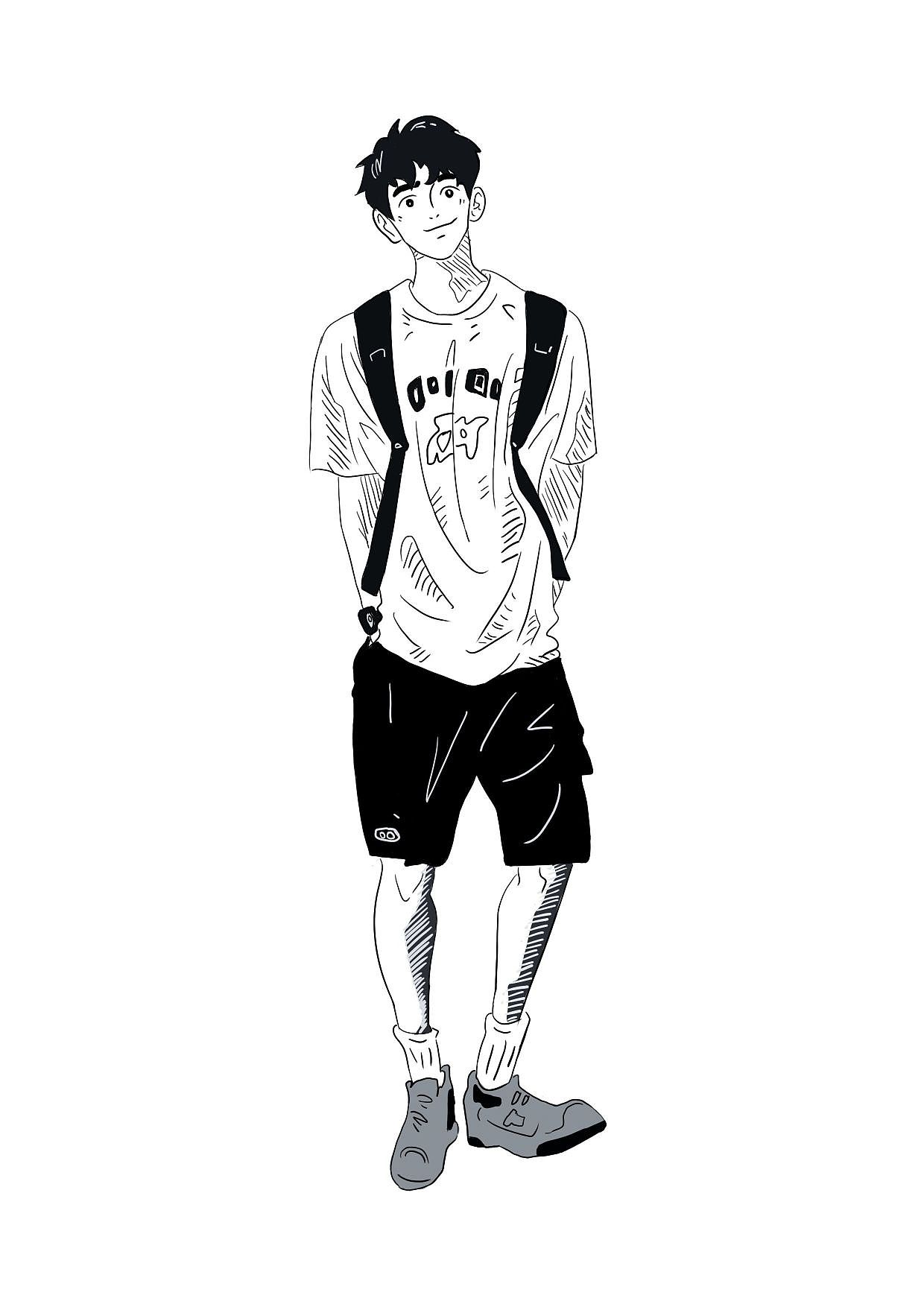 男生线稿练习