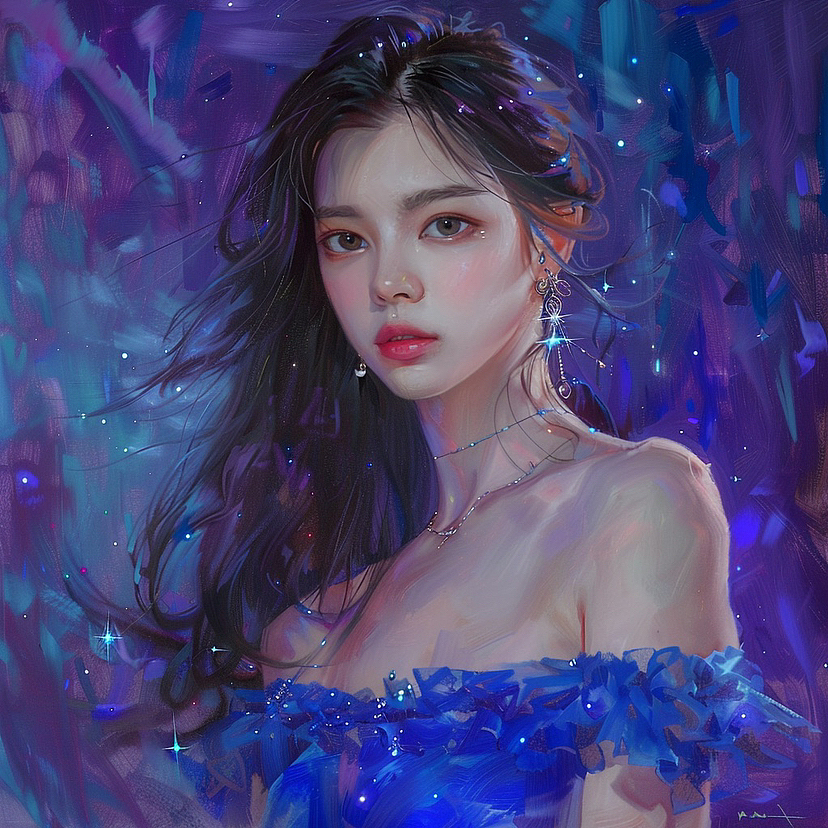 紫色梦幻少女（图ZMzY2MDY1Nzky） - 绘画 - 站酷设计师pj201129原创素材 - 站酷ZCOOL