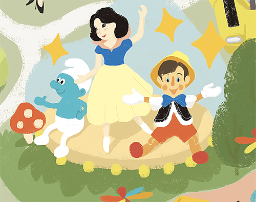 世界来疯-绿地游乐场手绘地图（图ZMTEzNDA4Mzg0） - 商业插画 - 站酷设计师王疼疼原创素材 - 站酷ZCOOL