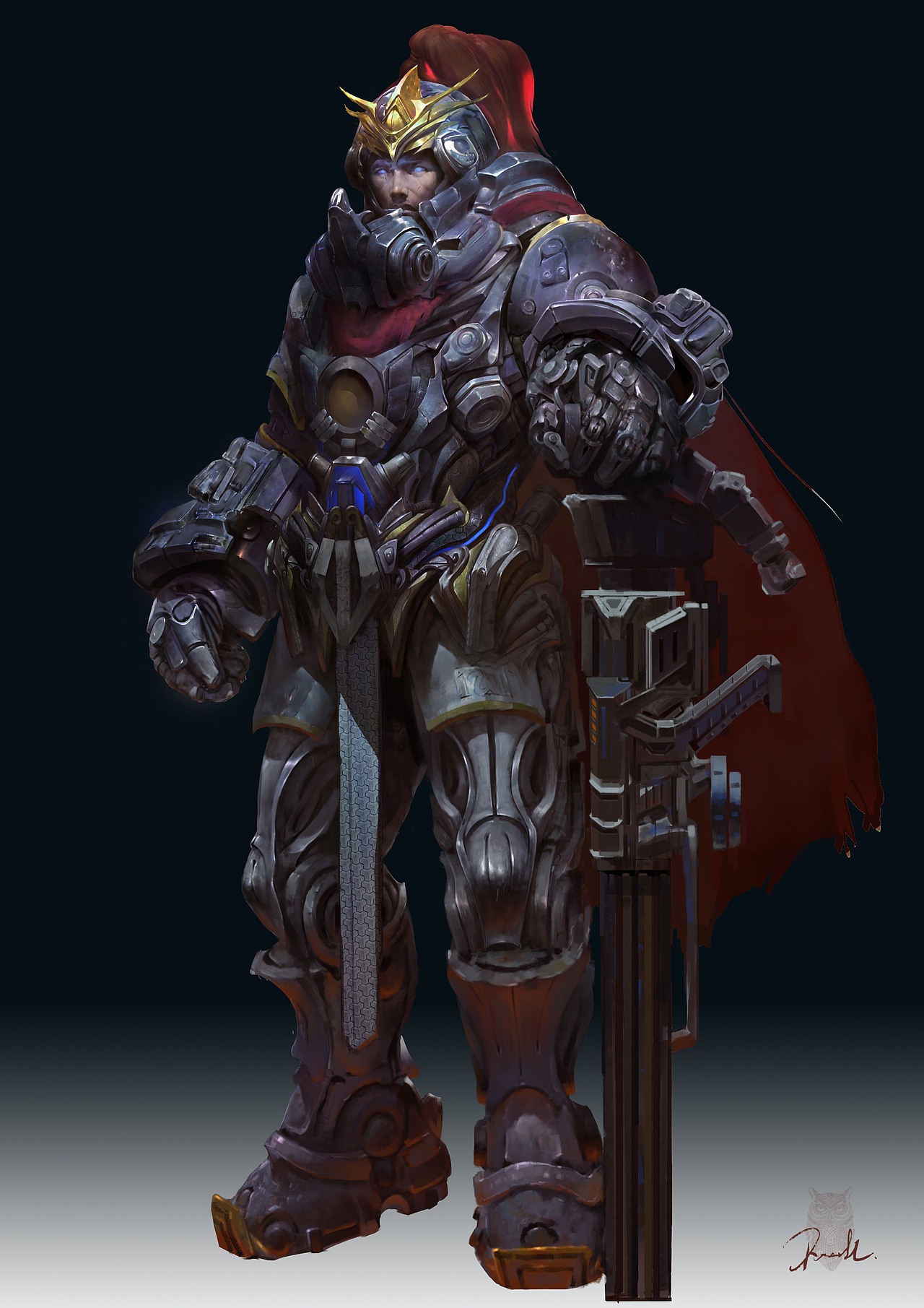 盔甲男|插画|概念设定|rozeen_原创作品-站酷zcool