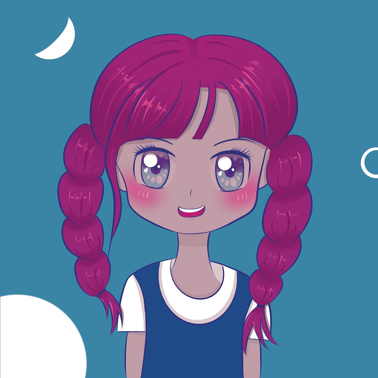 procreate-q版女生头像