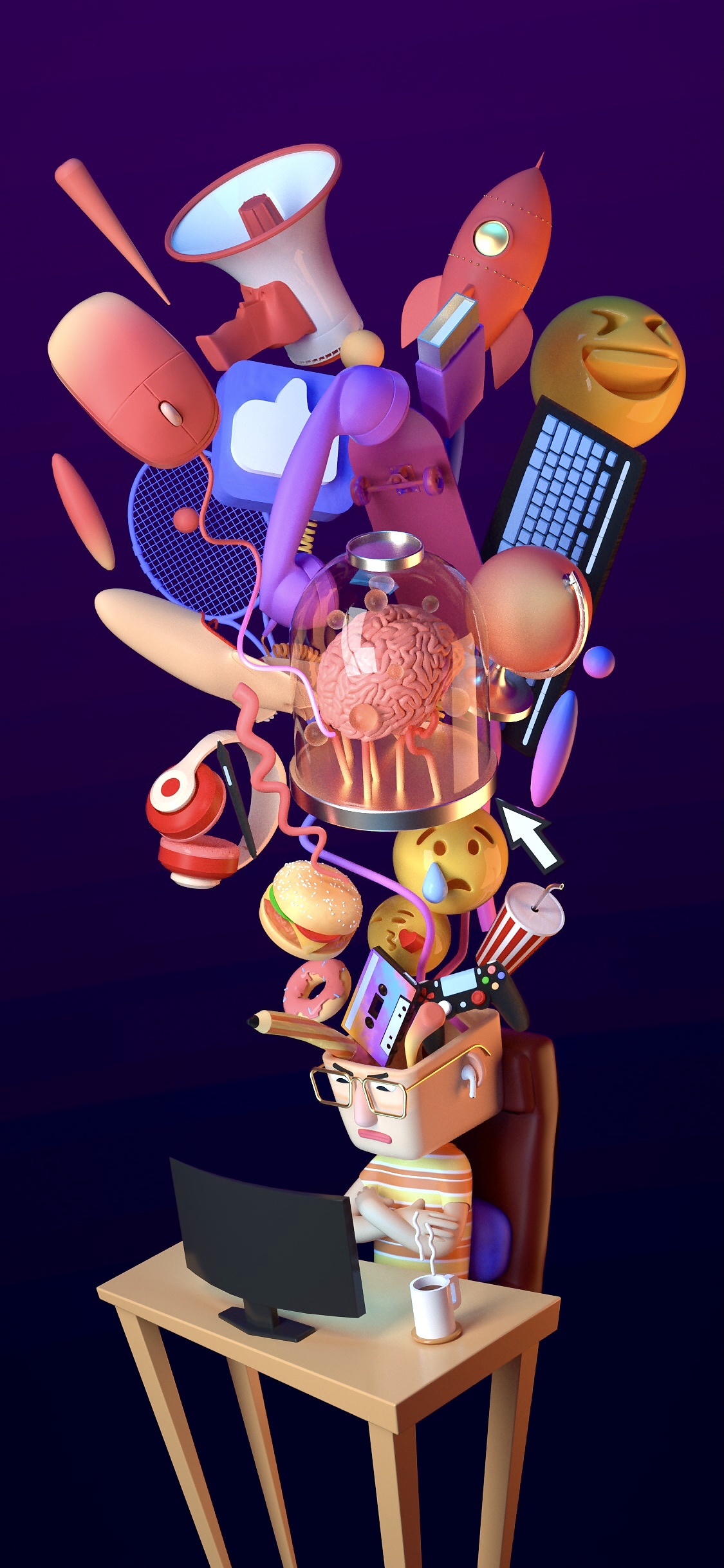 打工人（图ZMjI5Njg1MTU2） - 人物/生物 - 站酷设计师大白菜和小香猪原创素材 - 站酷ZCOOL