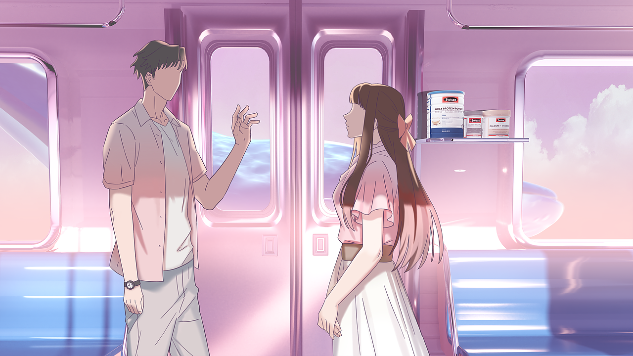 女生在列车与男生相遇