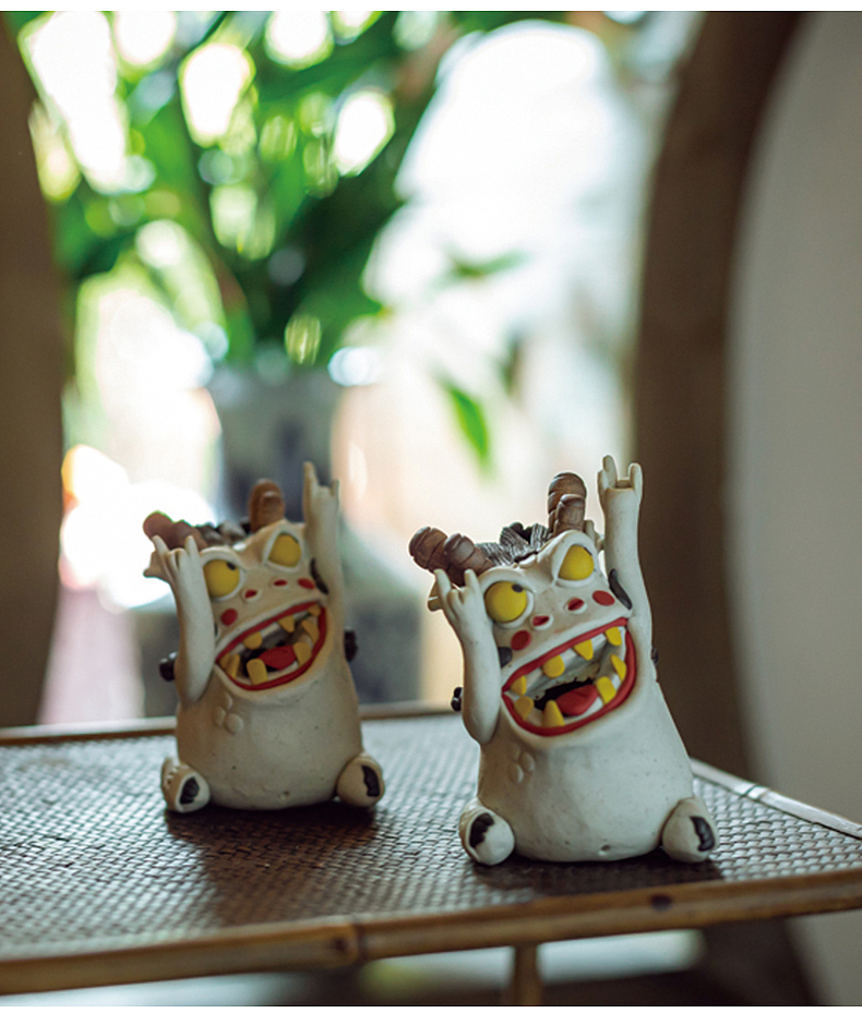 器十二原创手工捏雕嘻哈麒麟陶瓷摆件香插（图ZMjM2ODU4NDQw） - 其他手工艺 - 站酷设计师器十二原创素材 - 站酷ZCOOL