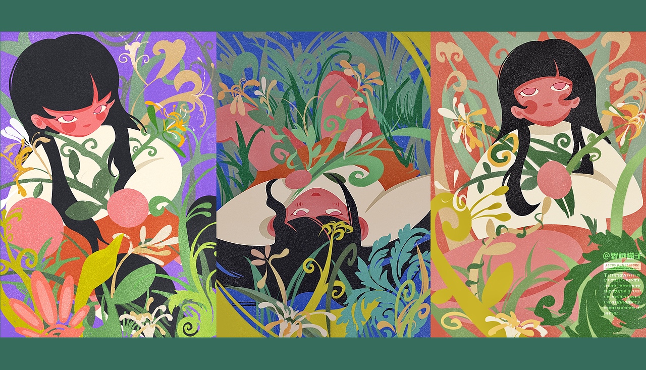 It's the garden（图ZMzE5MDk1NjU2） - 商业插画 - 站酷设计师猫江鱼丸子原创素材 - 站酷ZCOOL